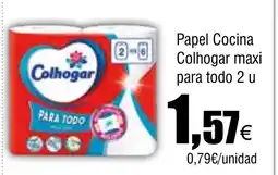 Cash FROIZ Papel Cocina Colhogar maxi para todo 2 u oferta