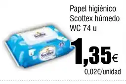 Cash FROIZ Papel higiénico Scottex húmedo oferta
