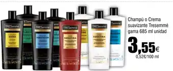 Cash FROIZ Champú o Crema suavizante Tresemmé gama oferta