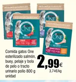 Cash FROIZ Comida gatos One esterilizado salmón, buey, pelaje y bola de pelo o tracto oferta