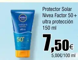 Cash FROIZ Protector Solar Nivea Factor 50+ ultra protección oferta