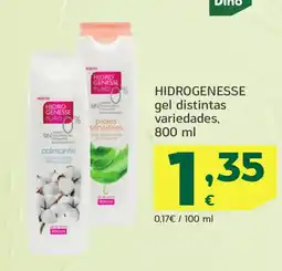 HiperDino HIDROGENESSE gel distintas variedades oferta