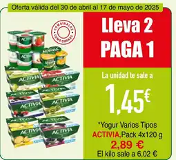 Minymas ACTIVIA Yogur Varios Tipos oferta