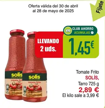 Minymas SOLIS Tomate Frito oferta
