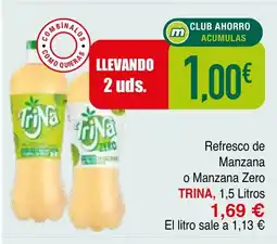 Minymas TRINA Refresco de Manzana o Manzana Zero oferta