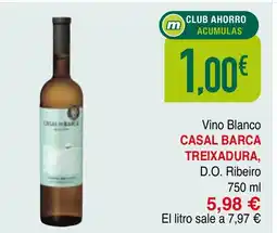 Minymas CASAL BARCA TREIXADURA Vino Blanco oferta