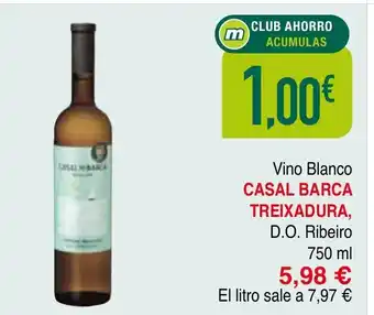 Minymas CASAL BARCA TREIXADURA Vino Blanco oferta