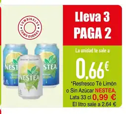 Minymas NESTEA Resfresco Té Limón o Sin Azúcar oferta