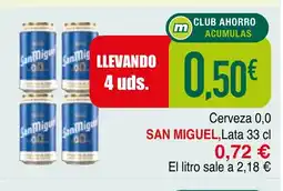 Minymas SAN MIGUEL Cerveza 0,0 oferta
