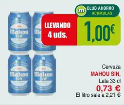 Minymas MAHOU SIN Cerveza oferta