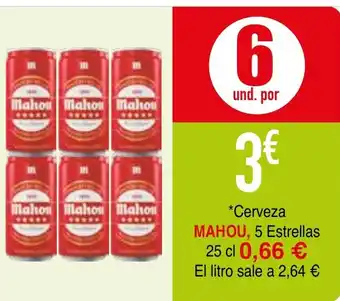 Minymas MAHOU Cerveza 5 Estrellas oferta