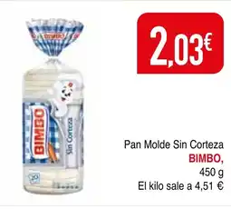 Minymas BIMBO Pan Molde Sin Corteza oferta