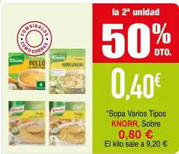 Minymas KNORR Sopa Varios Tipos oferta