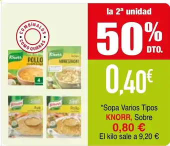 Minymas KNORR Sopa Varios Tipos oferta