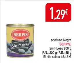 Minymas SERPIS Aceituna Negra oferta