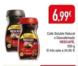 Minymas NESCAFÉ Café Soluble Natural o Descafeinado oferta