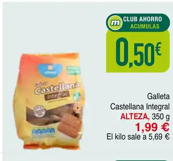 Minymas ALTEZA Galleta Castellana Integral oferta