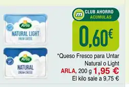 Minymas ARLA Queso Fresco para Untar Natural o Light oferta