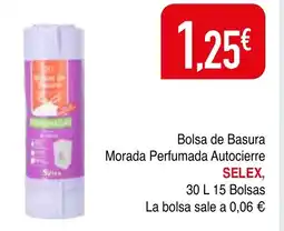 Minymas SELEX Bolsa de Basura Morada Perfumada Autocierre oferta