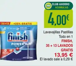 Minymas FINISH Lavavajillas Pastillas Todo en 1 oferta