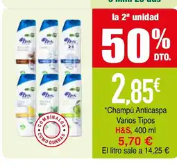 Minymas H&S Champú Anticaspa Varios Tipos oferta