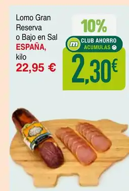 Minymas ESPAÑA Lomo Gran Reserva o Bajo en Sal oferta