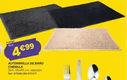 GiFi Alfombrilla de baño chenilla oferta