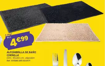 GiFi Alfombrilla de baño chenilla oferta