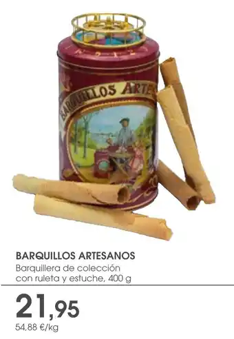 Supermercados Plaza BARQUILLOS ARTESANOS Barquillera de colección con ruleta y estuche oferta