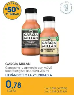Supermercados Plaza GARCÍA MILLÁN Gazpacho y salmorejo con AOVE receta original andaluza oferta