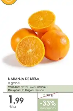 Supermercados Plaza Naranja de mesa oferta