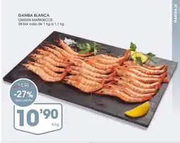 Supermercados Plaza Gamba blanca oferta
