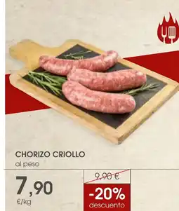 Supermercados Plaza Chorizo criollo oferta