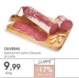 Supermercados Plaza OLIVERAS Salchichón extra Oliveras oferta