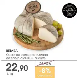 Supermercados Plaza BETARA Queso de leche pasteurizada de cabra oferta