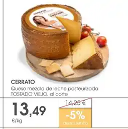 Supermercados Plaza CERRATO Queso mezcla de leche pasteurizada oferta