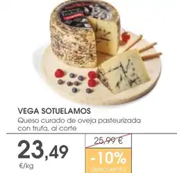 Supermercados Plaza VEGA SOTUELAMOS Queso curado de oveja pasteurizada con trufa oferta