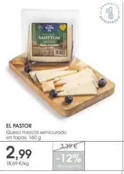 Supermercados Plaza EL PASTOR Queso mezcla semicurado en tapas oferta