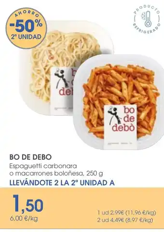 Supermercados Plaza BO DE DEBO Espaguetti carbonara oferta