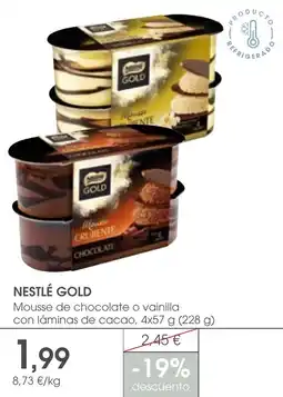 Supermercados Plaza NESTLÉ GOLD Mousse de chocolate o vainilla oferta