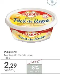 Supermercados Plaza PRESIDENT Mantequilla fácil de untar oferta