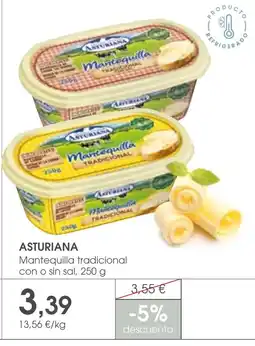 Supermercados Plaza ASTURIANA Mantequilla tradicional con o sin sal oferta