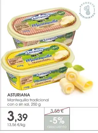 Supermercados Plaza ASTURIANA Mantequilla tradicional con o sin sal oferta