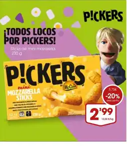 Supermercados Plaza P!CKERS Sticks de mini mozarella oferta