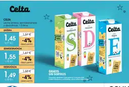 Supermercados Plaza CELTA Leche entera, semidesnatada oferta