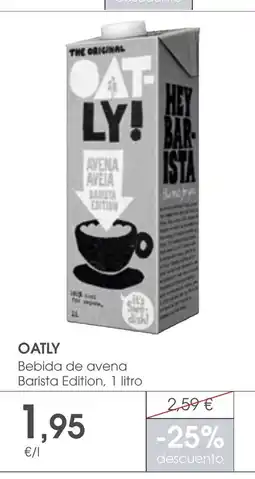 Supermercados Plaza OATLY Bebida de avena Barista Edition oferta