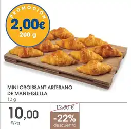 Supermercados Plaza Mini croissant artesano de mantequilla oferta