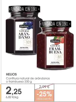 Supermercados Plaza HELIOS Confitura natural de arándanos oferta