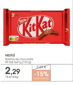 Supermercados Plaza NESTLÉ Barritas de chocolate Kit Kat oferta