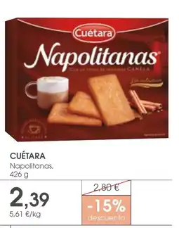 Supermercados Plaza CUÉTARA Napolitanas oferta